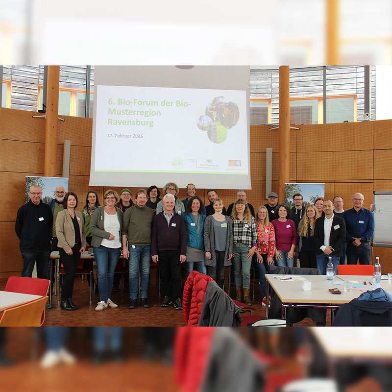 Die Teilnehmenden des sechsten Bio-Forums mit Dezernent Thomas Lötsch (dritter von links)