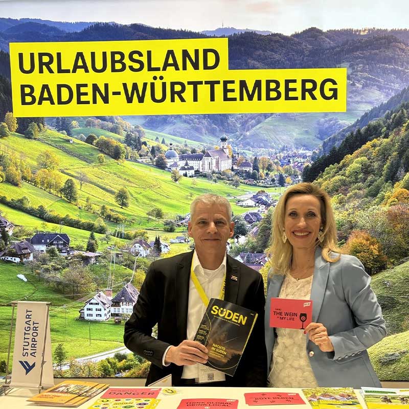 Baden-Württemberg auf der ITB in Berlin: Staatssekretär Dr. Patrick Rapp und TMBW-Geschäftsführerin Christine Schönhuber 